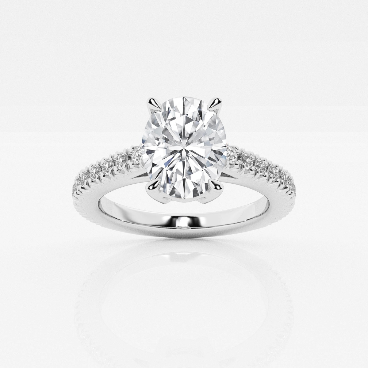 2 1/2 ctw Oval Lab Grown Diamond Engagement Ring